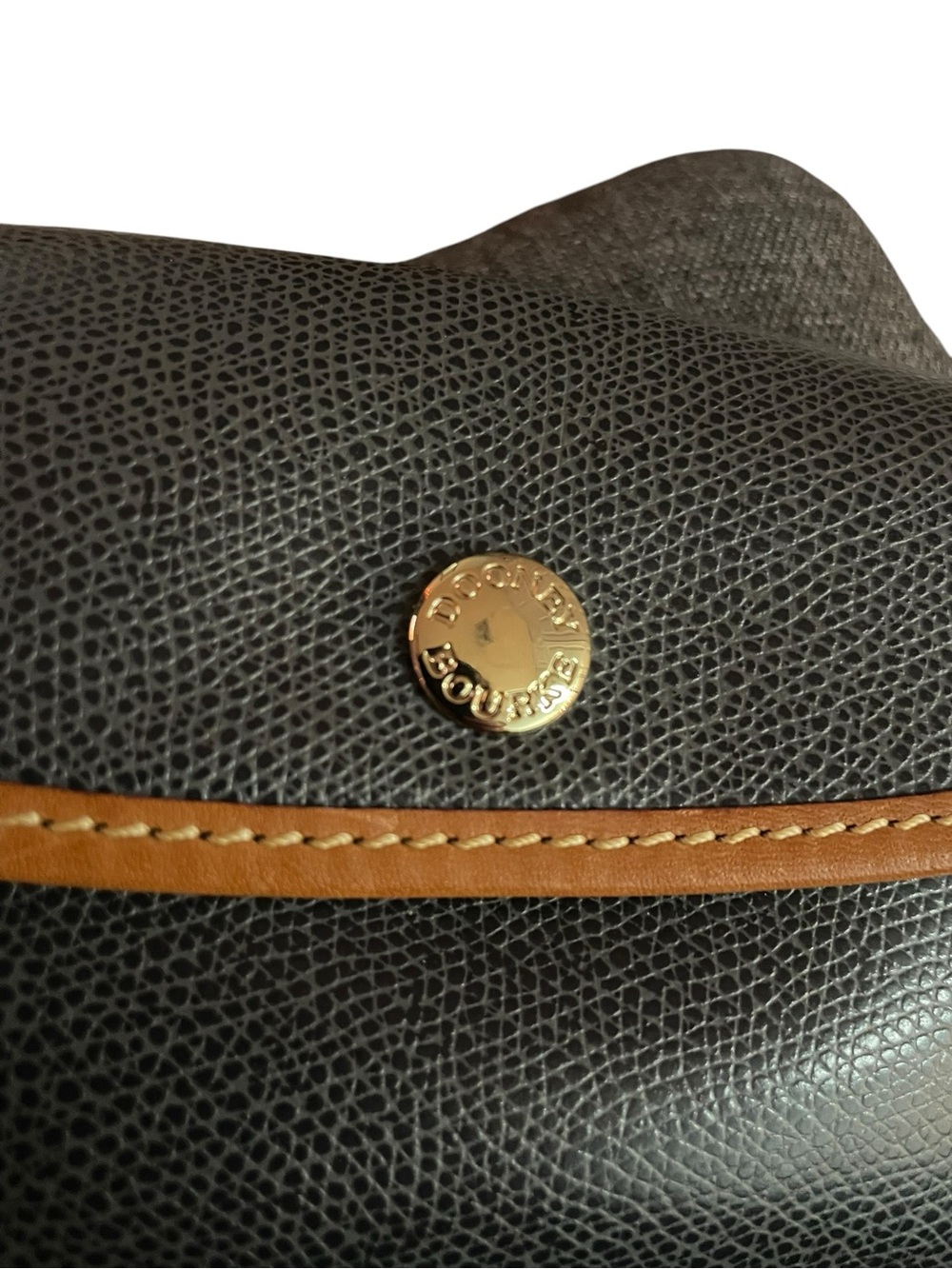 Dooney & Bourke Black and Tan Leather Trim Tote And Pouch NWOT - Picture 15 of 15